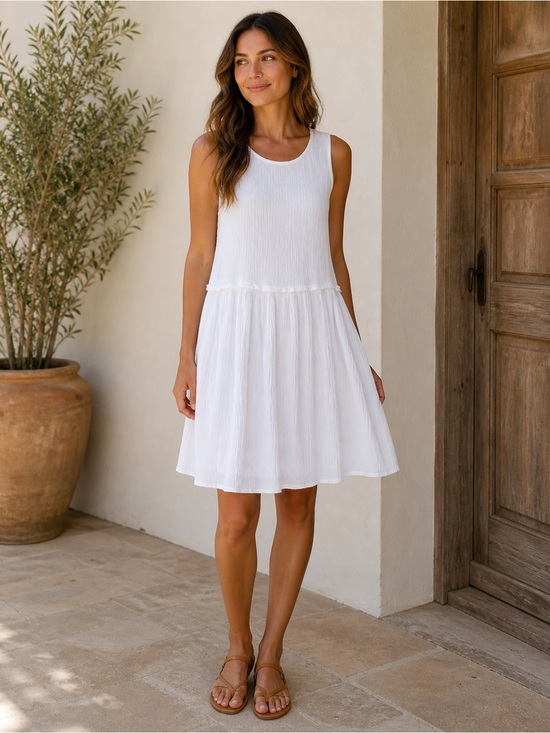 Forever 21 Dresses & Skirts - Forever 21 Perfect White Sleeveless Summer Minidress - S